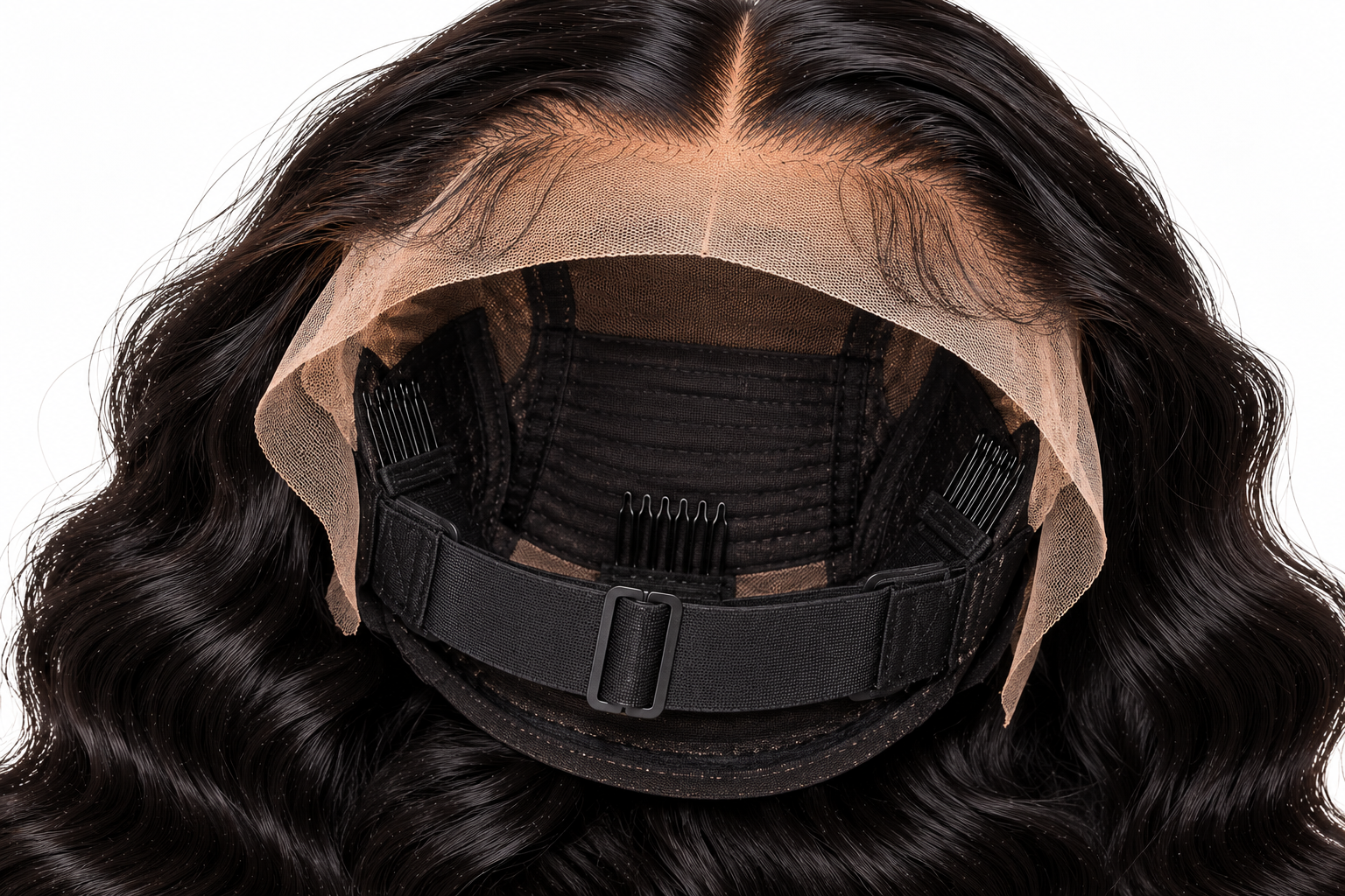 Inside construction of Big Boss Bundles glueless wig cap