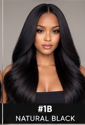 Natural Black Russian or Slavic human hair color